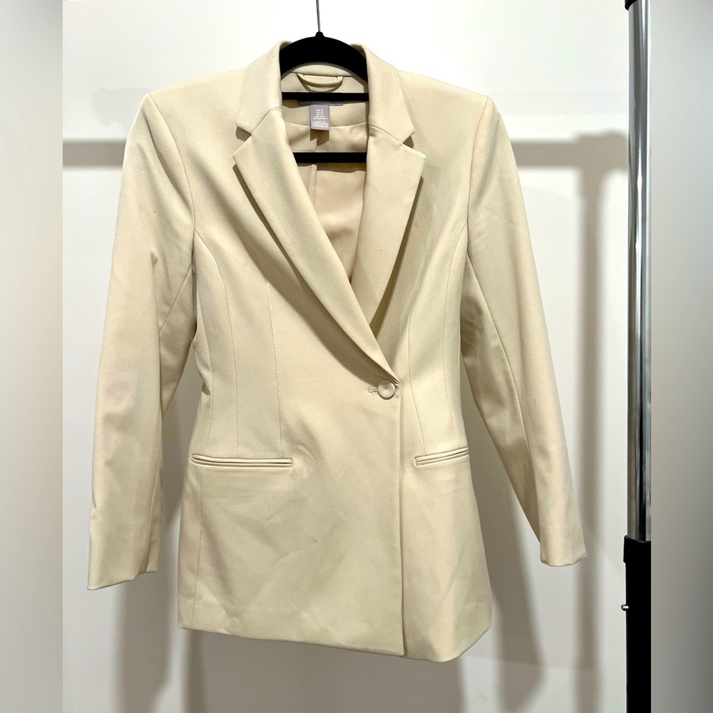 White H&M blazer